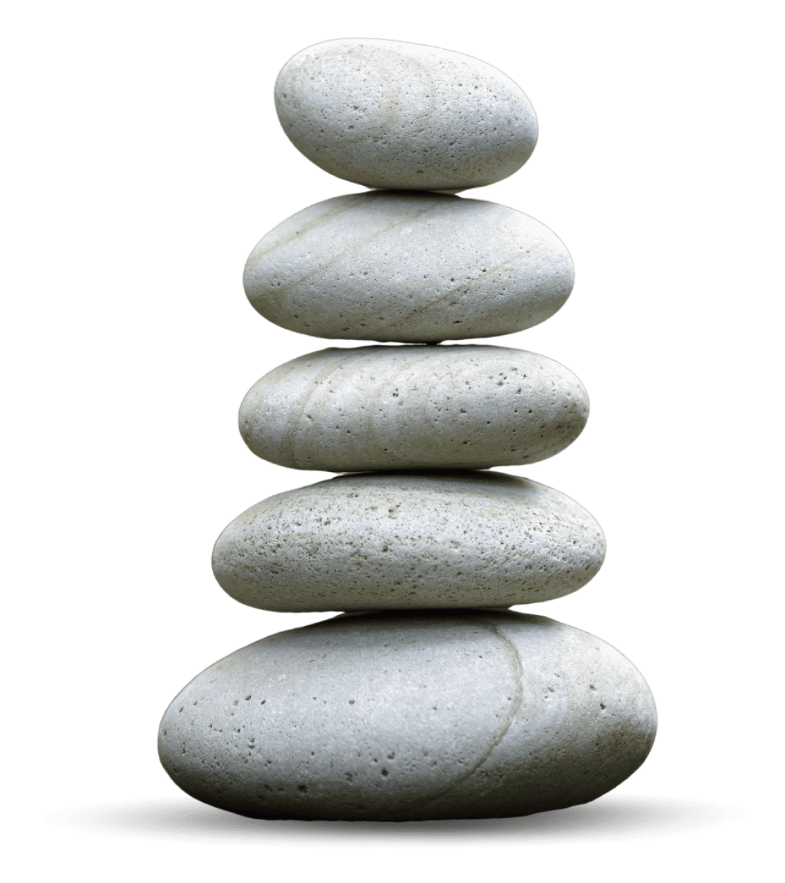 A stack of white rocks on top of each other.