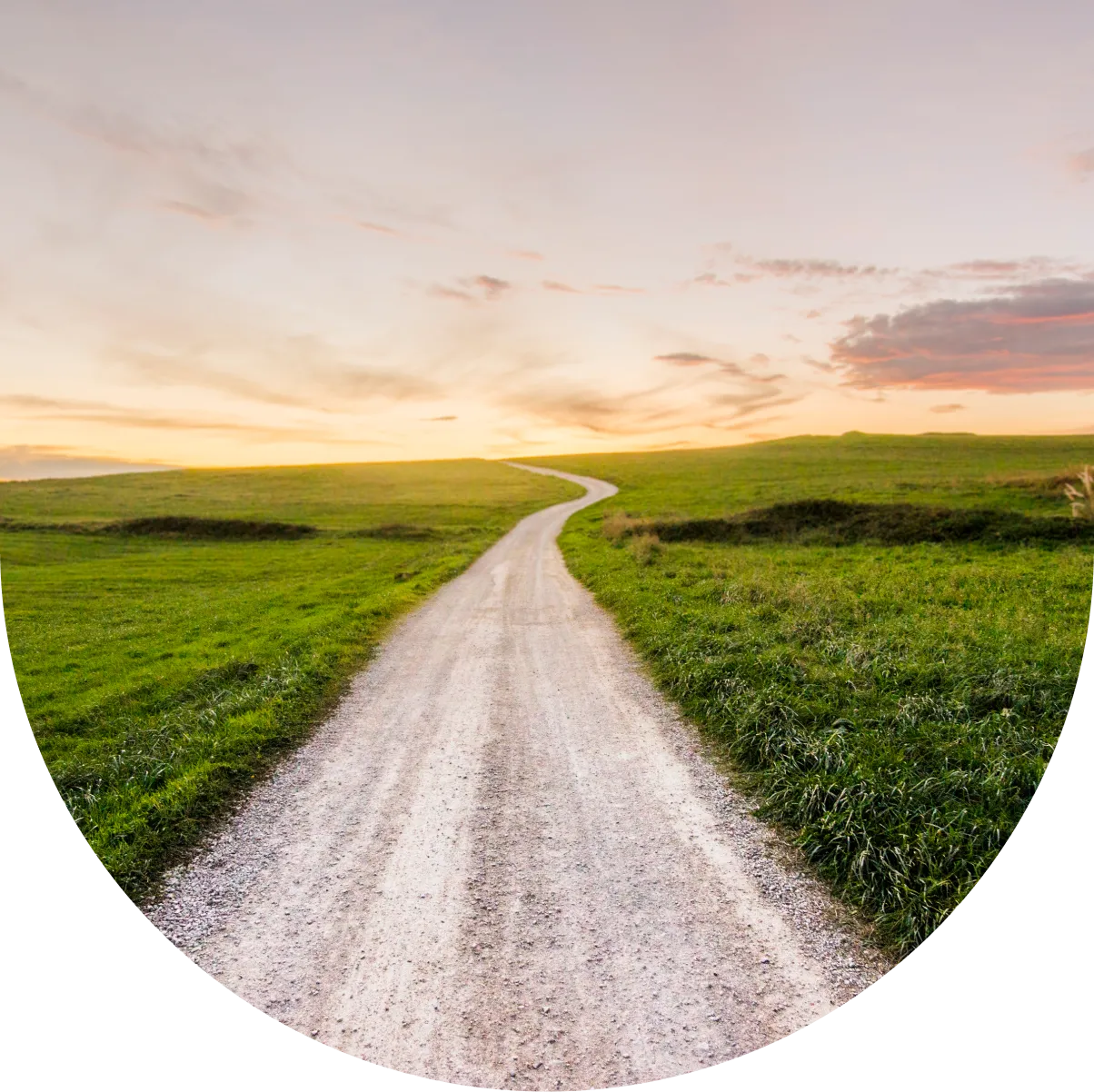A road that is going through the middle of nowhere.