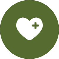 A heart with an add sign on it.