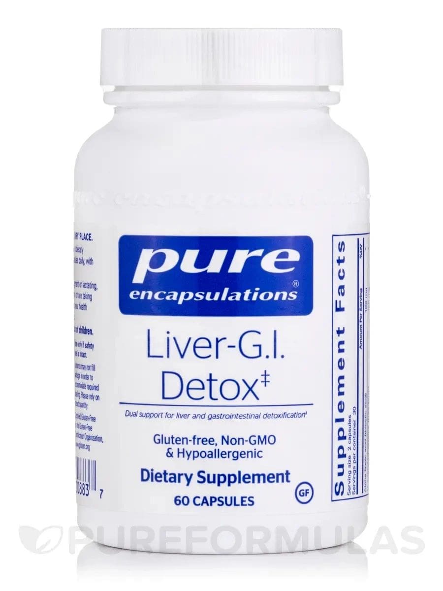 Liver-G.I. Detox supplement bottle, 60 capsules.
